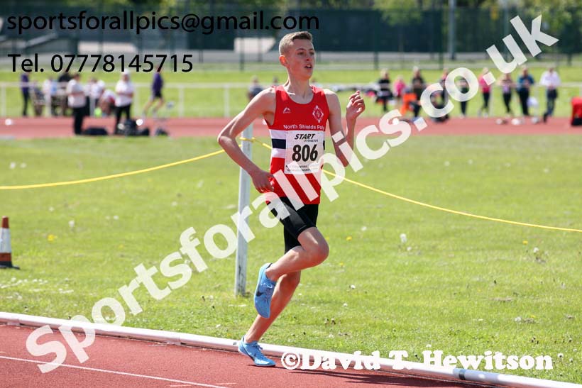 Boys under-15s 800 metres, 2019 North Eastern Track and Field Champs., Middlesbrough. Photo:  David T. Hewitson/Sports for All Pics